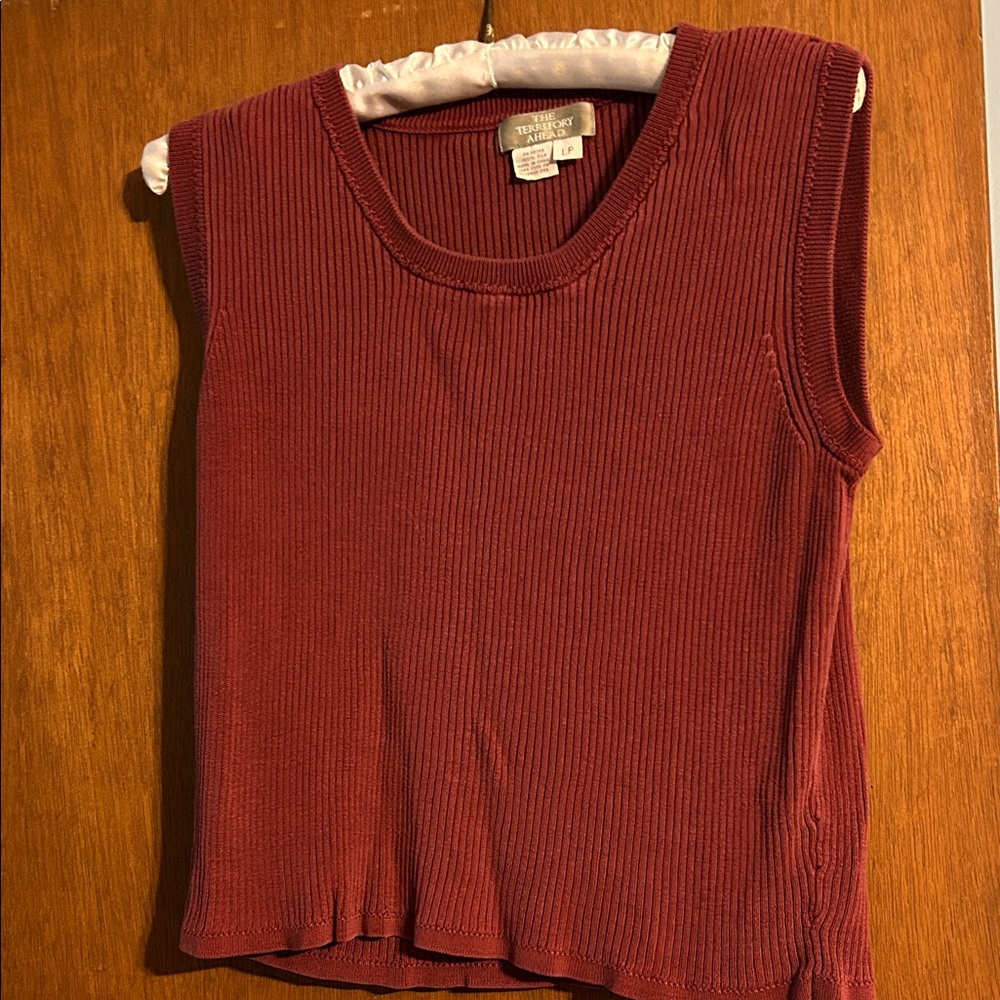 Banana Republic Women's Ribbed Tank Top - rust color